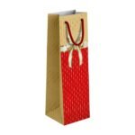 Gift N Greet Wine Bottle Gift Bags with Rope Handle (Set Of- ) | Designer Paper Wine Bags | wine bottle holder bag for Parties & Gifting | Bow Theme