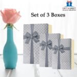 Gift N Greet Gift Box Sets Of-3 Luxury Gift Box Set with Ribbon for Packaging Multipurpose Gift Hampers | Boxes for Presents Diwali Christmas Wedding Birthdays Special Occasions (Silver) - Image 5
