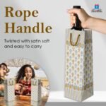 Gift N Greet Wine Bottle Gift Bags with Rope Handle (Set Of- ) | Designer Paper Wine Bags | wine bottle holder bag for Parties & Gifting | Traditional Theme - Image 4