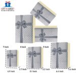 Gift N Greet Gift Box Sets Of-3 Luxury Gift Box Set with Ribbon for Packaging Multipurpose Gift Hampers | Boxes for Presents Diwali Christmas Wedding Birthdays Special Occasions (Silver) - Image 3