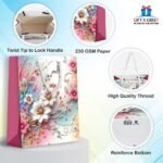Gift N Greet Paper Gifts Bags with Rope Handle | ( Pack Of  )| 230 GSM Strong Paper | Floral Designer Bag | Eco-Friendly & Reusable | Twist Lock Handle | Gifts holder bag for Parties & Gifting - Image 2