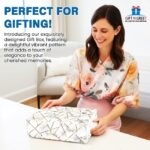 Gift N Greet 1Pcs Medium Multipurpose Gift Box Decorative Folding Paper Gift Box with Ribbon | Paper Gift Hamper Boxes for christmas wedding Return Gifts, | gift boxes for Return Gifting (White Rigid Box) - Image 2