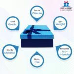 Gift N Greet Blue Gift Box 3 Sizes Gift Boxes with Lids for Presents 3 Packs Square Luxury Nesting Gift Boxes with Bow Ribbon Attach for Birthday Bridesmaid Wedding Christmas Proposal - Image 3