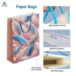 Gift N Greet Paper Gifts Bags with Rope Handle | ( Pack Of  )| 230 GSM Strong Paper |Feather Design Party Bag | Paper Goodie Bags | Gift Bags For Return Gifts | Gifting,Weddings,Birthday,Holiday Presents - Image 2