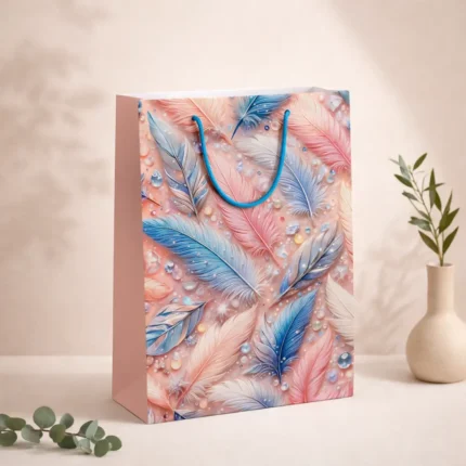Paper Gift Bags – Feather Design (Large) Display Shot