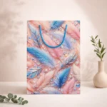 Paper Gift Bags – Feather Design (Large) Front Shot