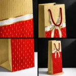 Paper Wine Bags Bow Theme Close-up Shot