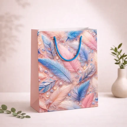 Paper Gift Bags – Feather Design (Medium) Display Shot