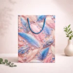 Paper Gift Bags – Feather Design (Medium) Front Shot