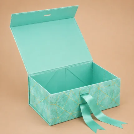 Foldable Box Marble - Open - Green