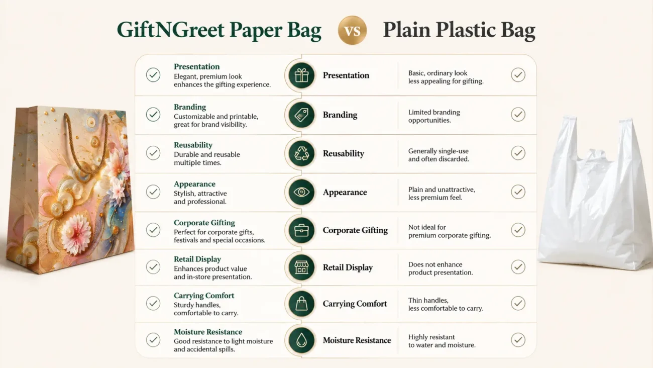 Comparison Paper Gift Bags