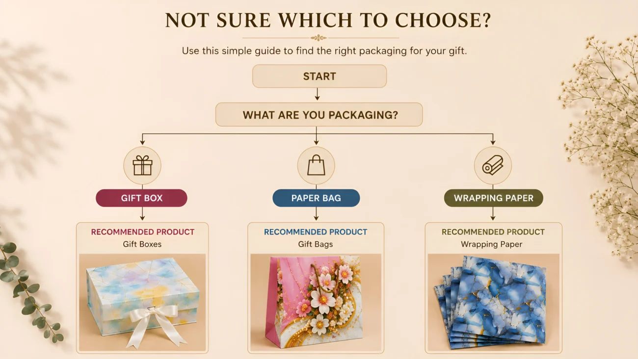 Choosing suitable packaging depends on both the occasion and the type of gift being presented. 