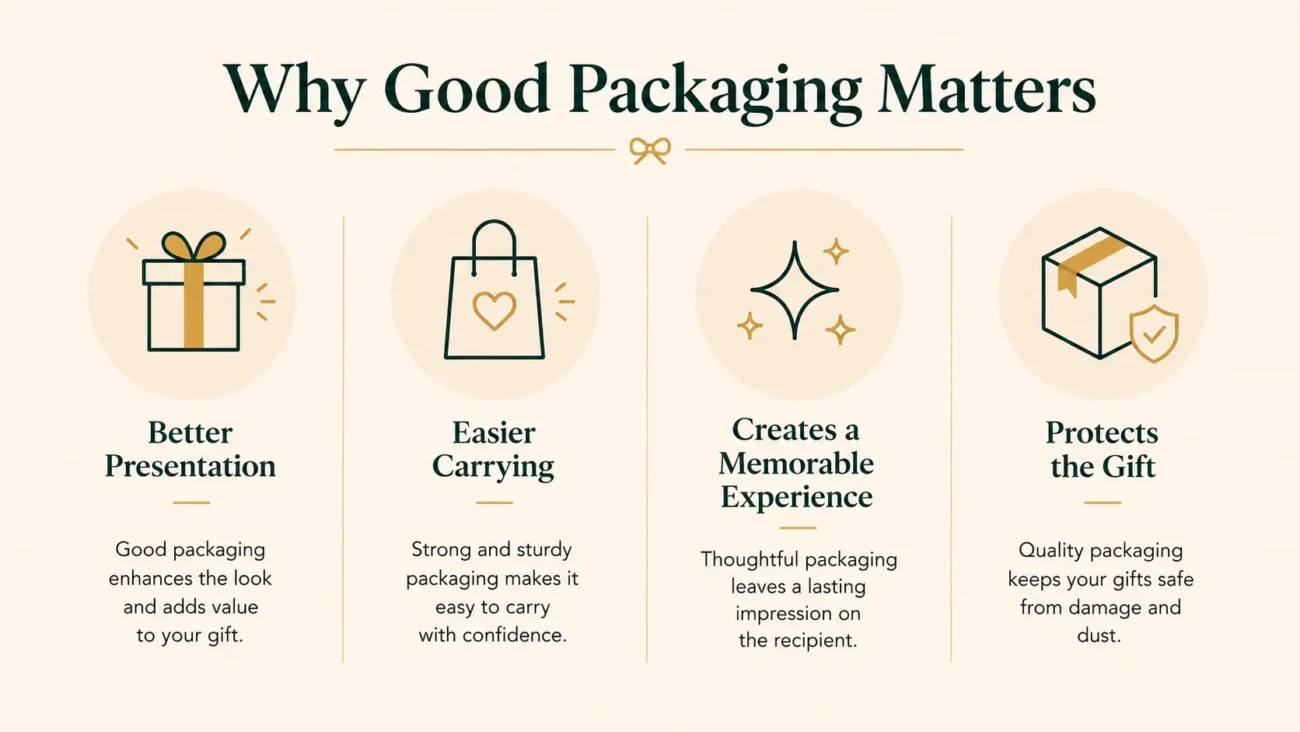 For the best presentation, use matching Gift Boxes, Paper Gift Bags, and Wrapping Paper throughout your gifting collection. 