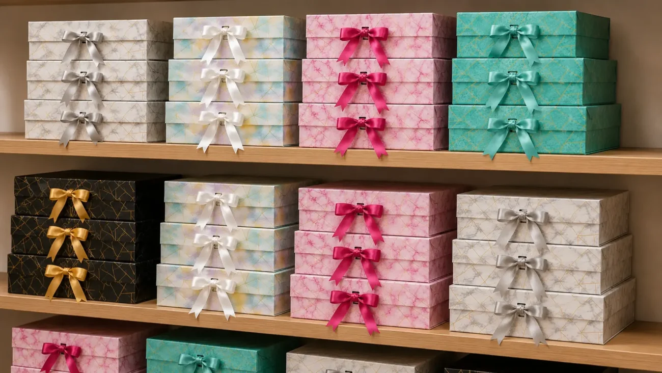Gift Boxes Help Retail Displays Look Organized