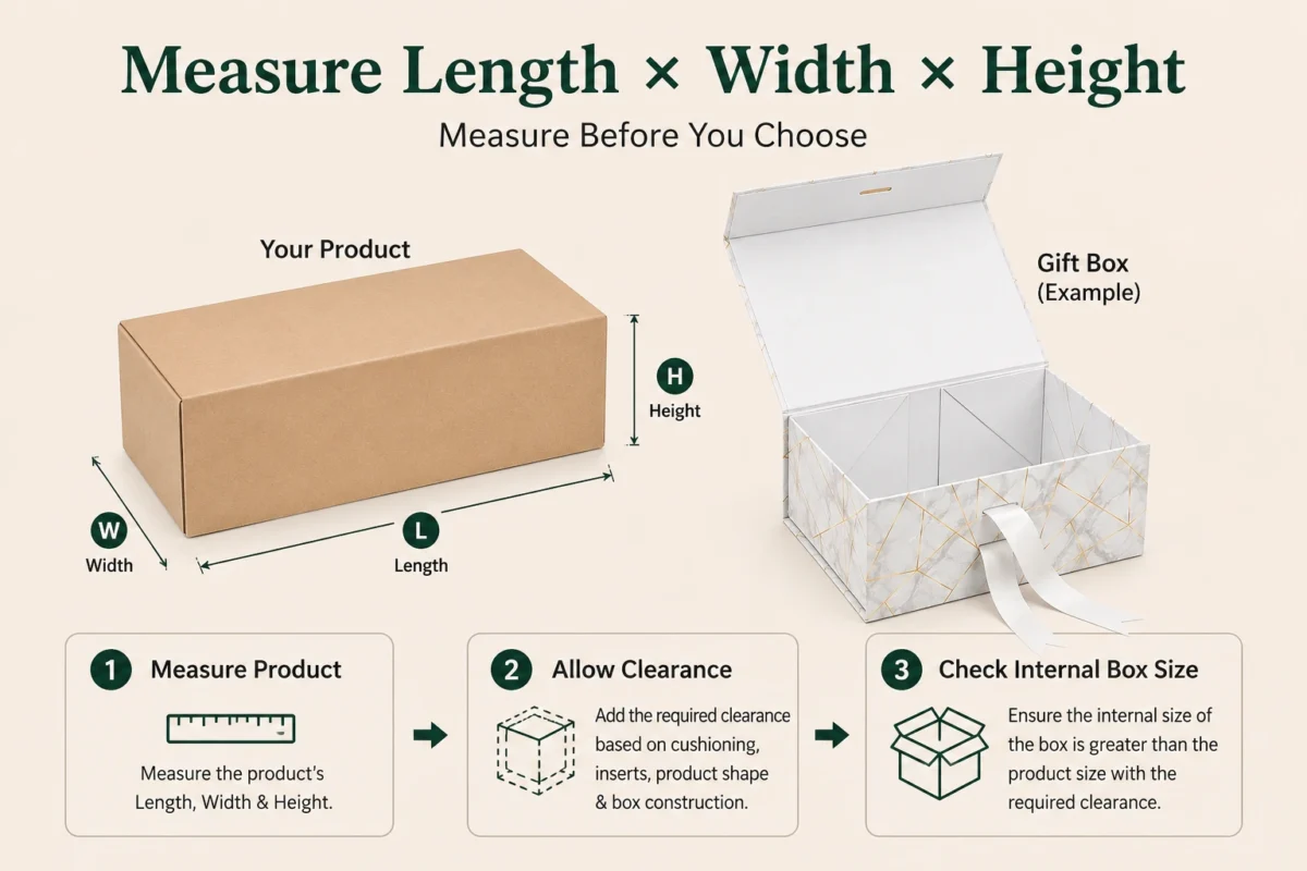 How to Measure a Product for a Gift Box