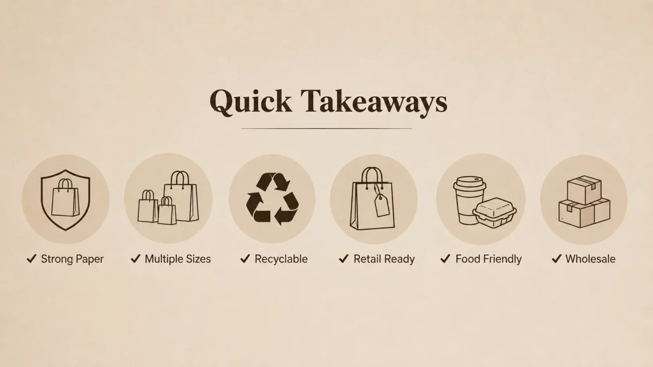 Quick Takeaways for Kraft Paper Bags