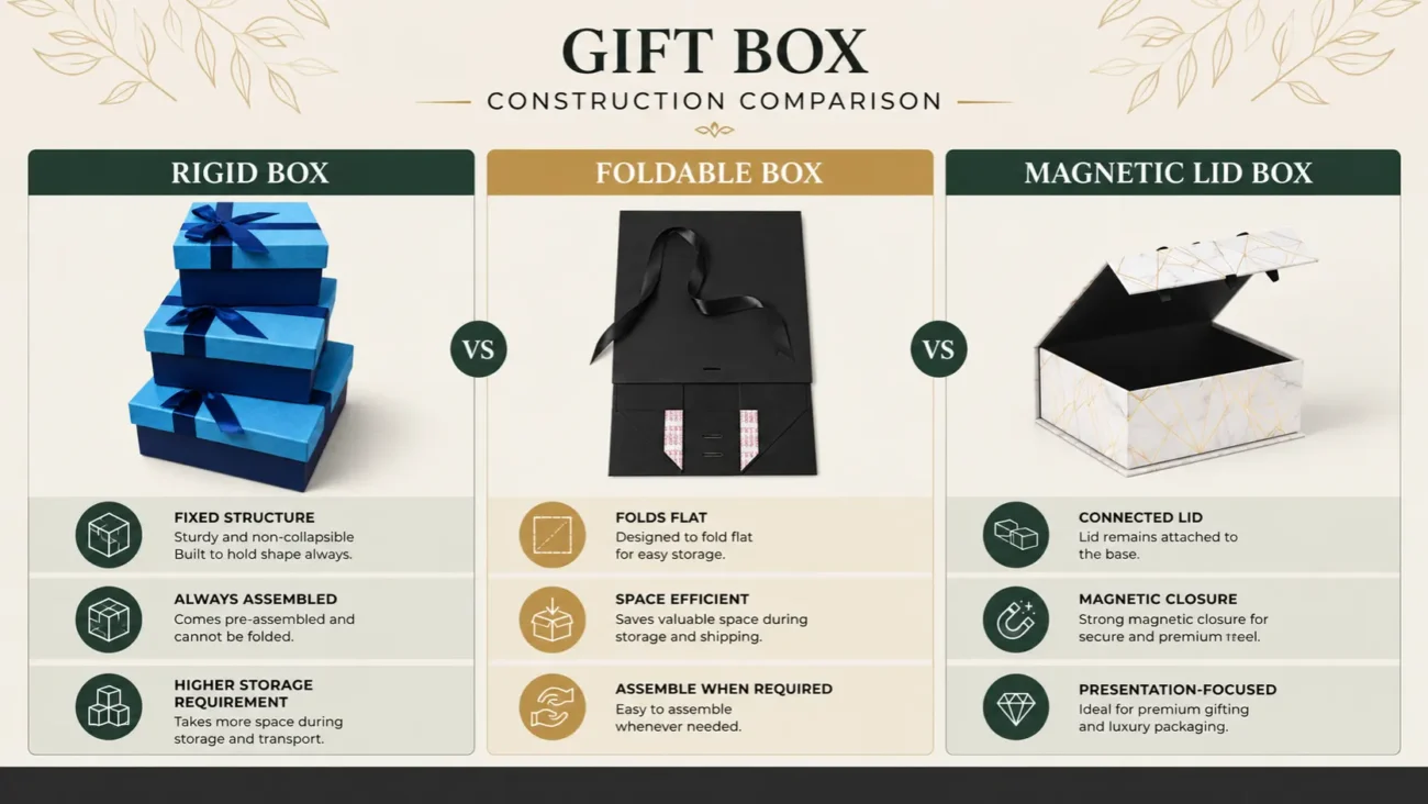 Types of Gift Boxes by Construction