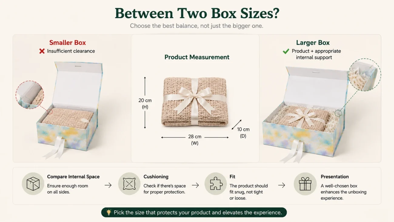 What If Your Product Falls Between Available Gift Box Sizes