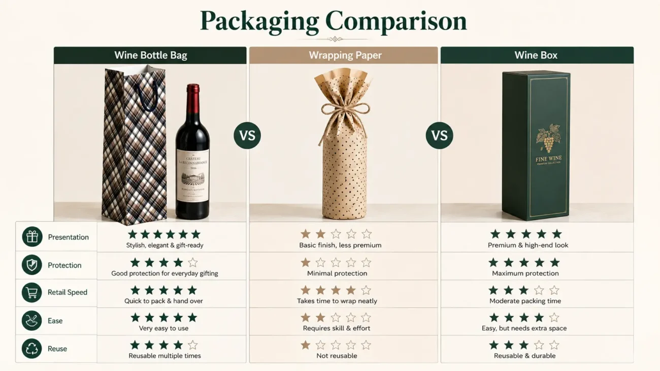 Wine Gift Bags vs Other Wine Packaging Options