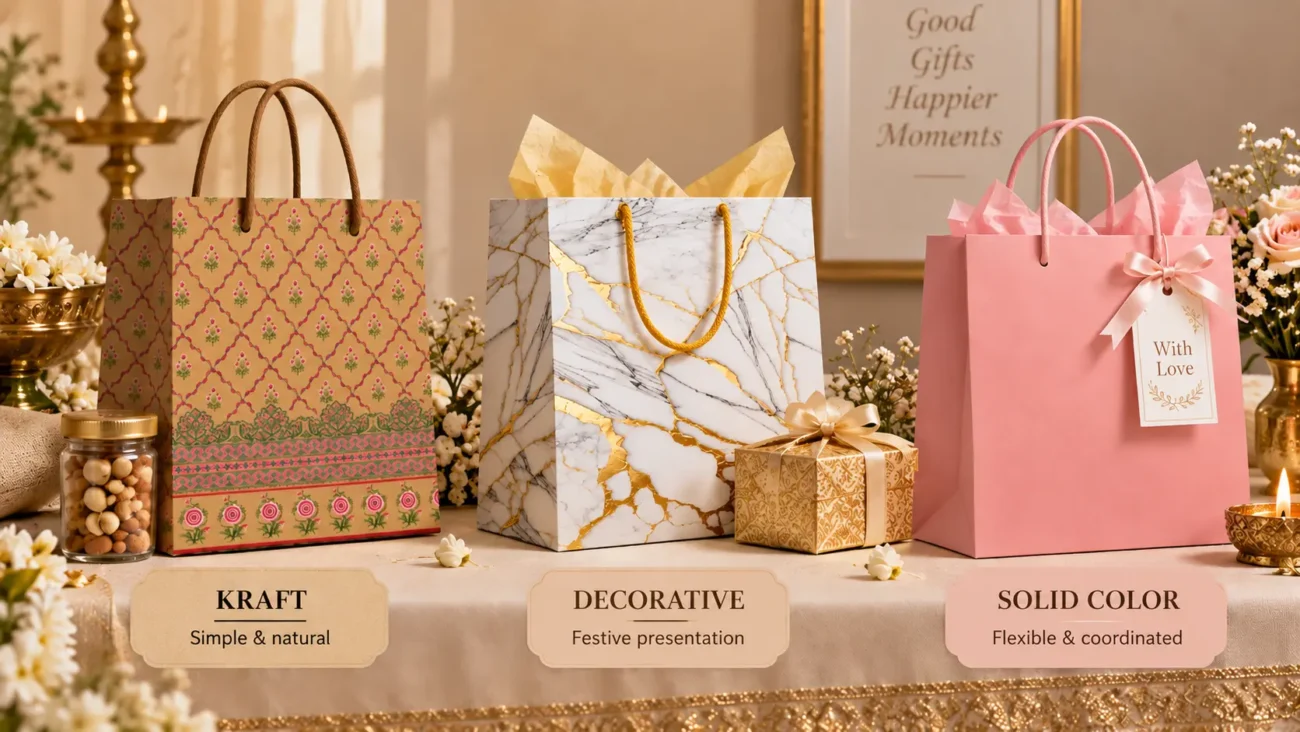 Paper and Kraft Gift Bags The Most Flexible Option for wedding return gift